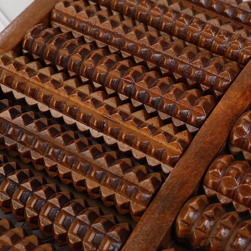 Dual Wooden Foot Roller